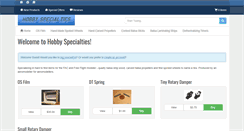Desktop Screenshot of hobbyspecialties.com